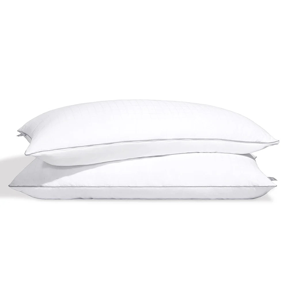 Two RemyCloud Adjustable Cooling Pillows stacked on top of each other for optimal sleep comfort.